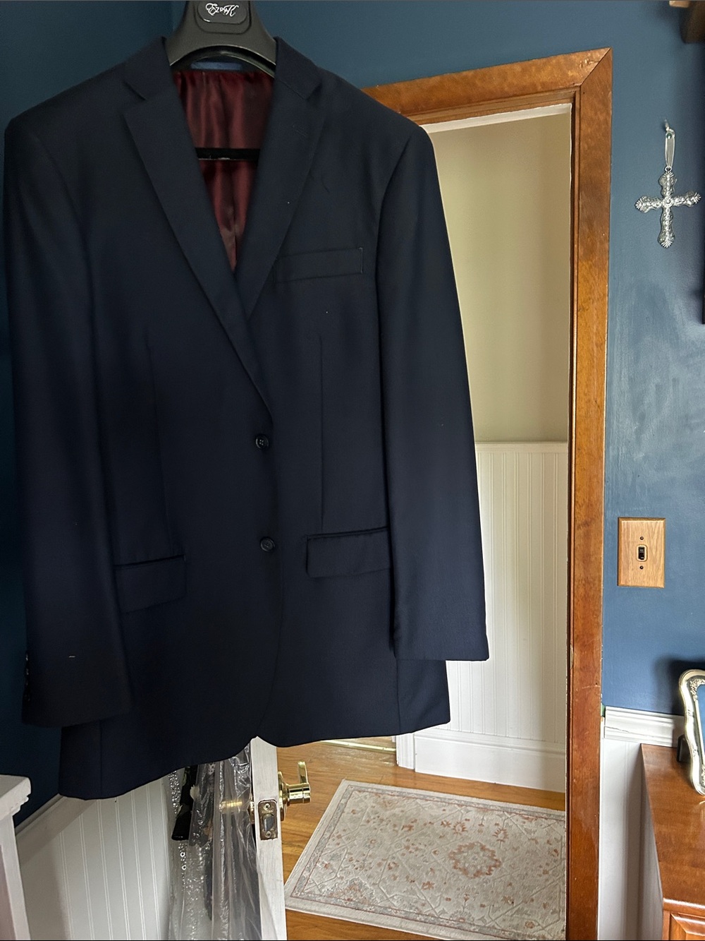 Men's Navy Blue Classic Two-Button Blazer